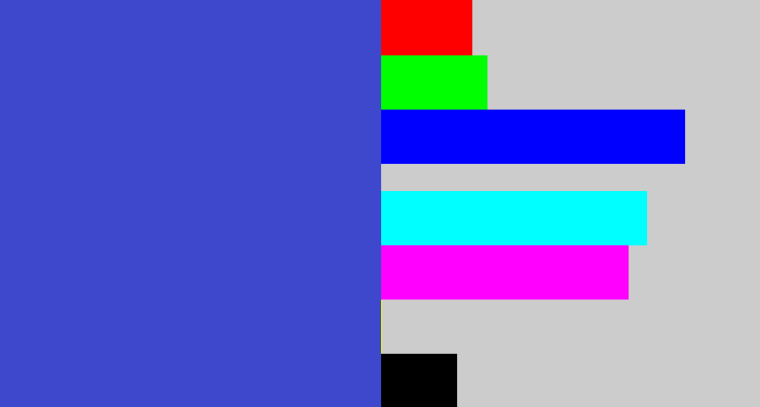 Hex color #3d48cd - warm blue
