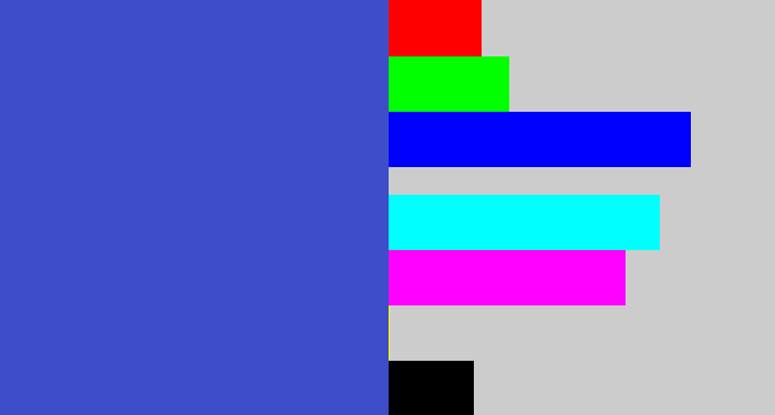 Hex color #3d4ec8 - warm blue