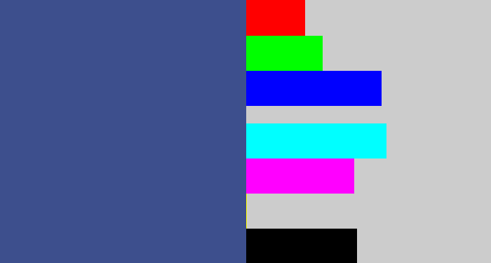 Hex color #3d4f8d - denim blue