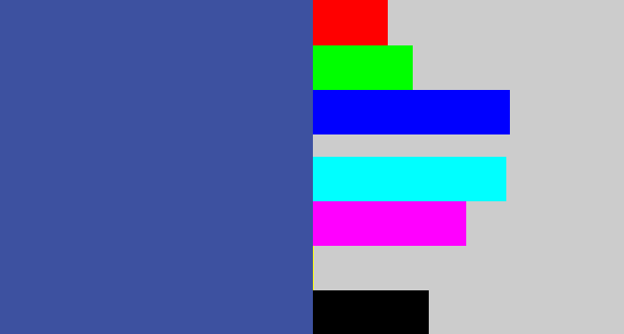 Hex color #3d51a0 - denim blue
