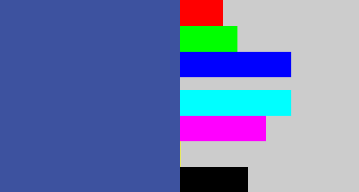 Hex color #3d529f - denim blue