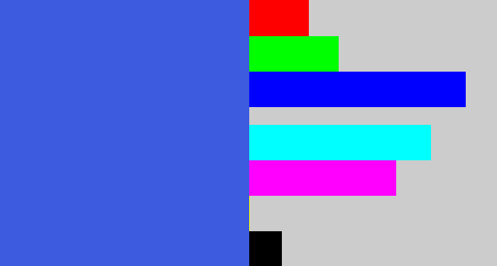 Hex color #3d5bdf - warm blue