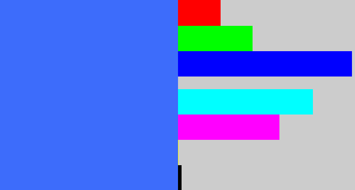 Hex color #3d6cfb - lightish blue