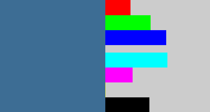 Hex color #3d6d94 - muted blue