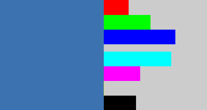Hex color #3d72b0 - flat blue