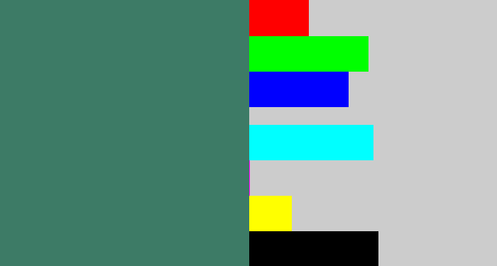Hex color #3d7b66 - slate