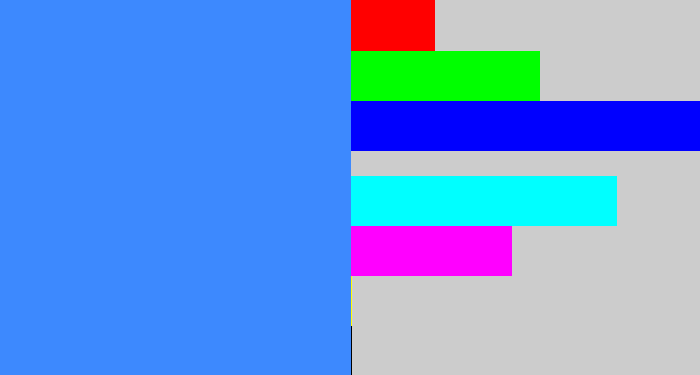 Hex color #3d89fe - dodger blue
