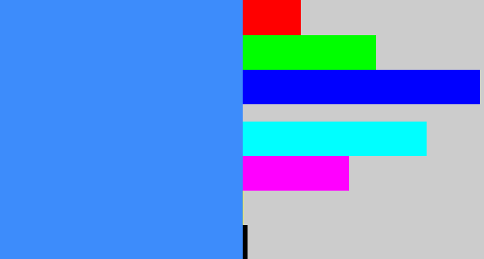 Hex color #3d8cfb - dodger blue