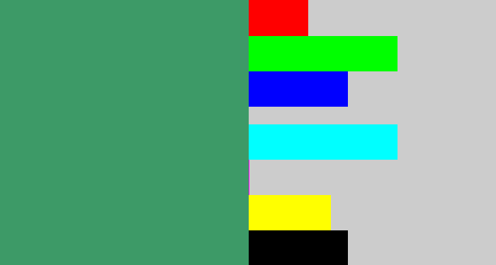 Hex color #3d9a67 - greenish