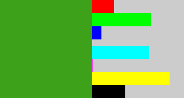Hex color #3da21a - grass green