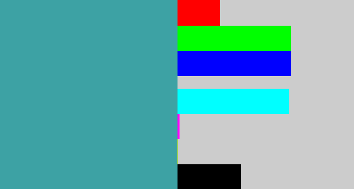 Hex color #3da2a4 - sea