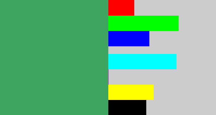 Hex color #3da560 - greenish