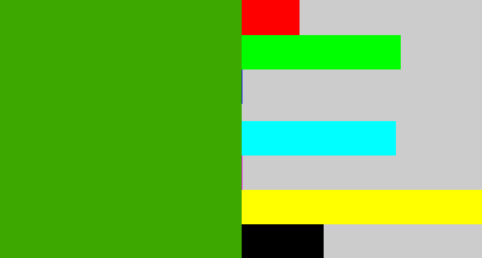 Hex color #3da800 - grassy green