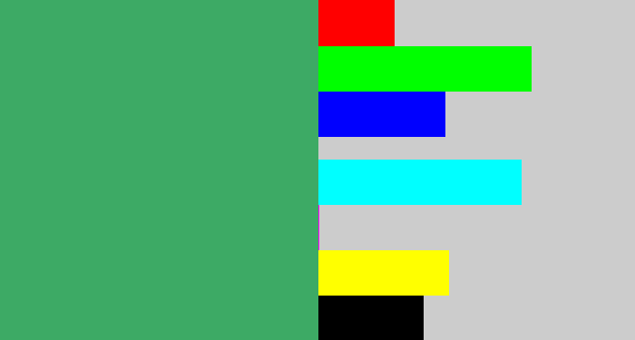 Hex color #3daa65 - greenish