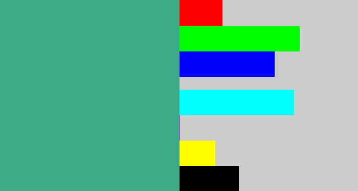 Hex color #3daa88 - greeny blue