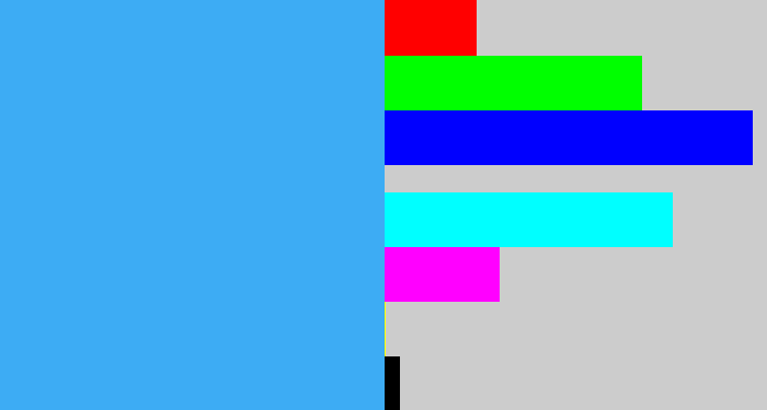 Hex color #3dacf4 - dark sky blue
