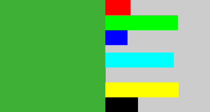 Hex color #3db035 - medium green