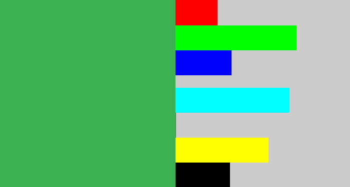 Hex color #3db052 - medium green
