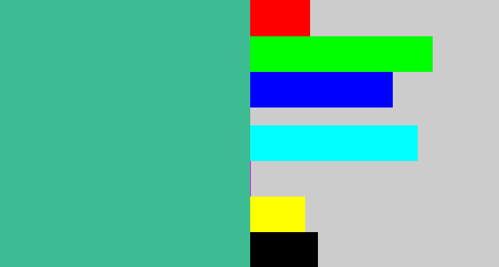 Hex color #3dbb92 - greeny blue
