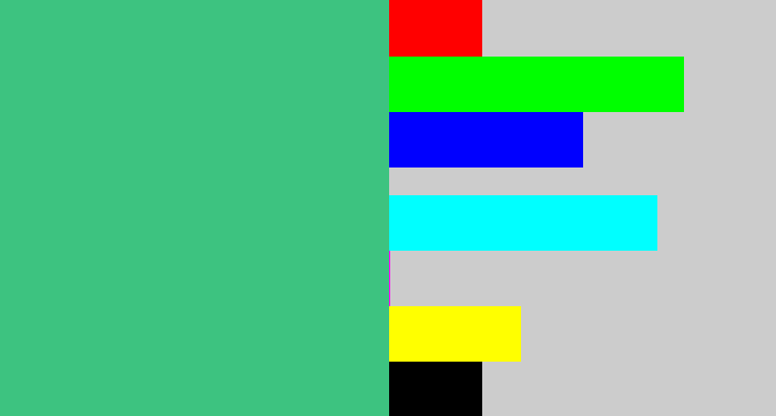 Hex color #3dc380 - greenish teal
