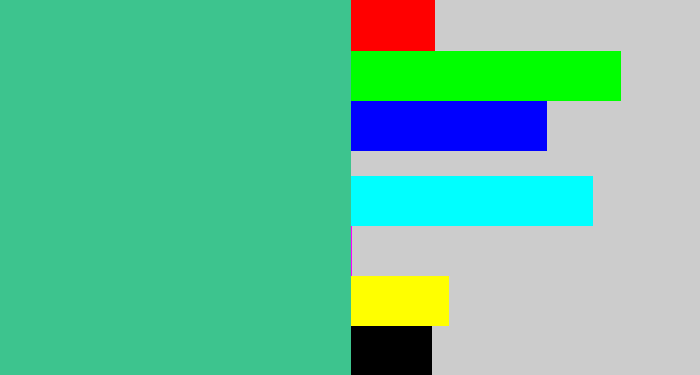 Hex color #3dc48e - greenish teal