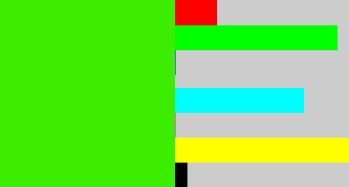 Hex color #3ded00 - vivid green