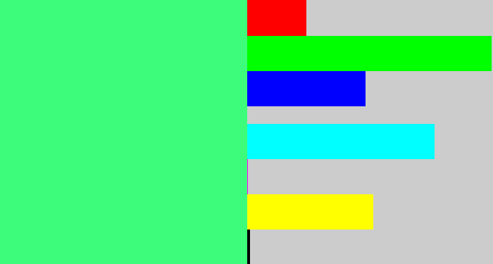 Hex color #3dfc7b - weird green