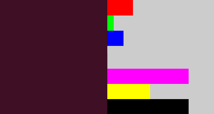 Hex color #3e0f25 - dark plum