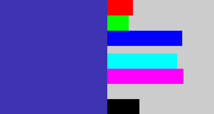 Hex color #3e33b2 - indigo blue