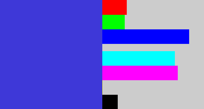 Hex color #3e38d8 - blurple