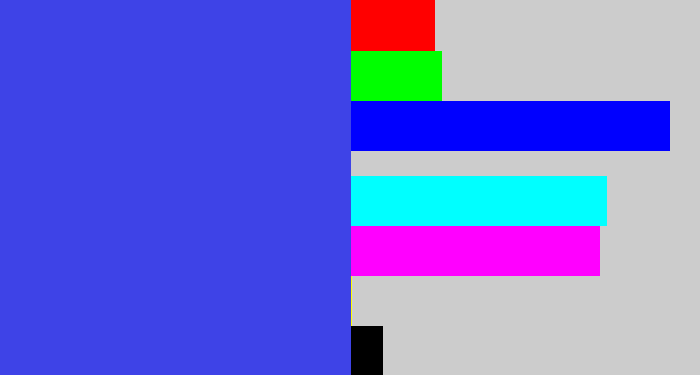 Hex color #3e43e7 - warm blue