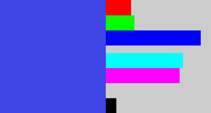 Hex color #3e44e5 - warm blue