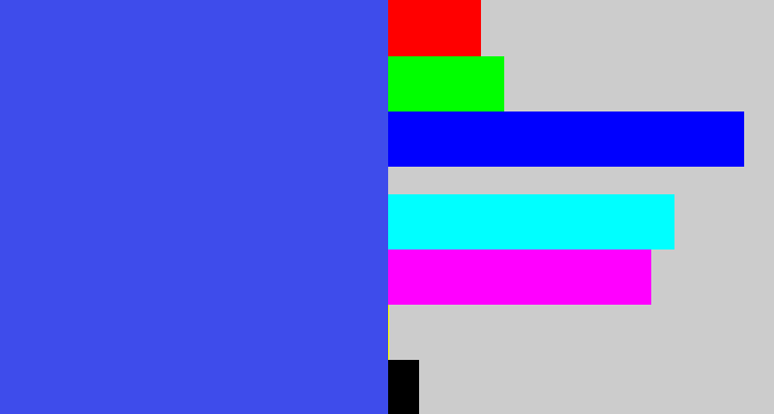 Hex color #3e4ceb - warm blue