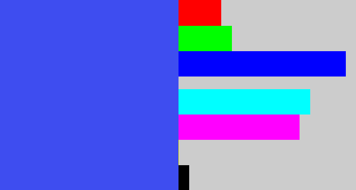 Hex color #3e4df0 - warm blue