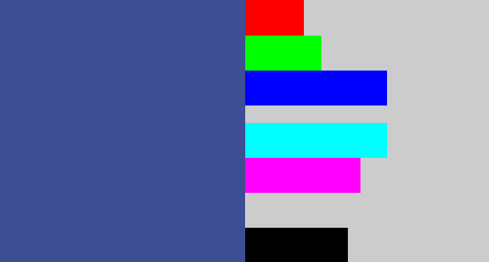 Hex color #3e4e94 - denim blue