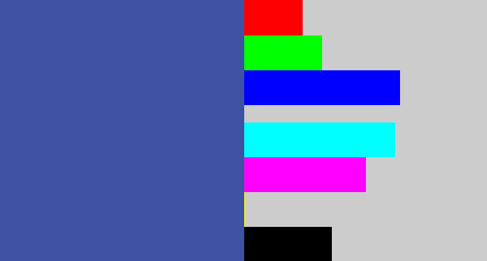 Hex color #3e51a2 - denim blue
