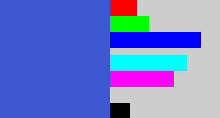 Hex color #3e58d0 - warm blue