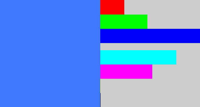 Hex color #3e79fe - lightish blue
