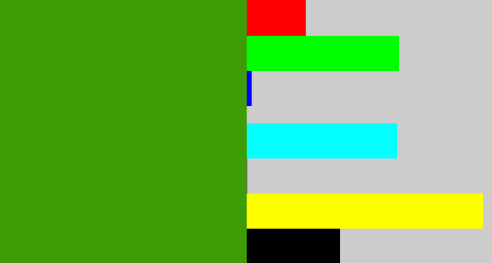 Hex color #3e9d06 - grassy green