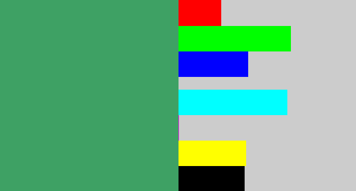 Hex color #3ea164 - greenish