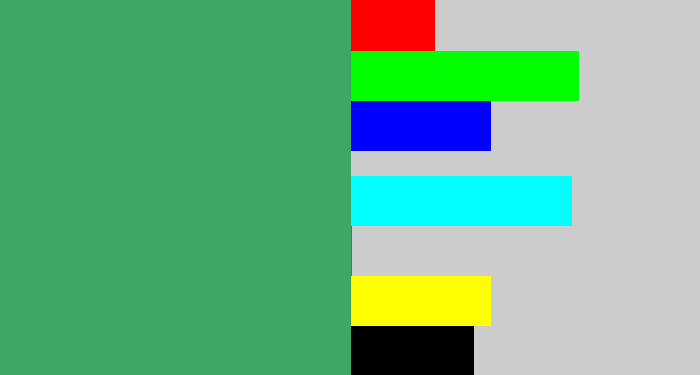 Hex color #3ea765 - greenish
