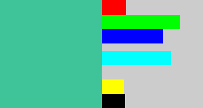 Hex color #3ec498 - greeny blue