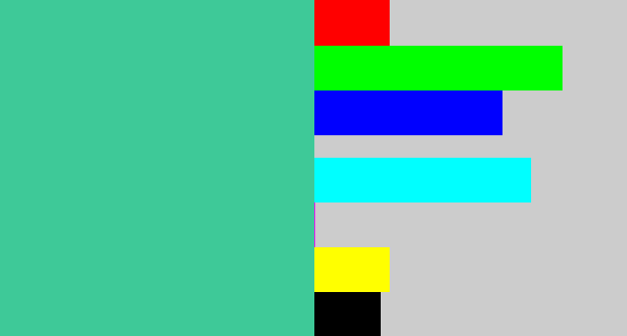 Hex color #3ec998 - greeny blue
