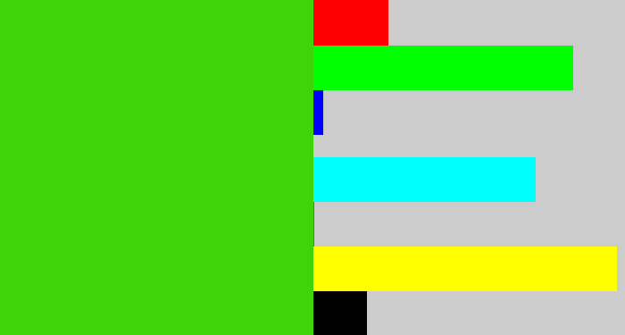 Hex color #3ed407 - vivid green