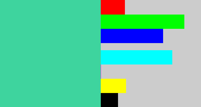 Hex color #3ed49e - greeny blue