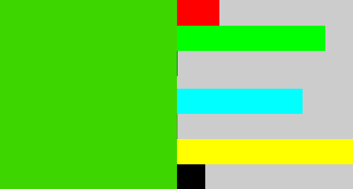 Hex color #3ed600 - vivid green