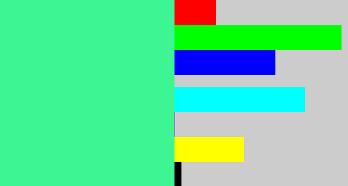 Hex color #3ef593 - weird green