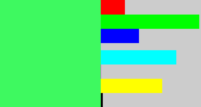 Hex color #3ef960 - light neon green