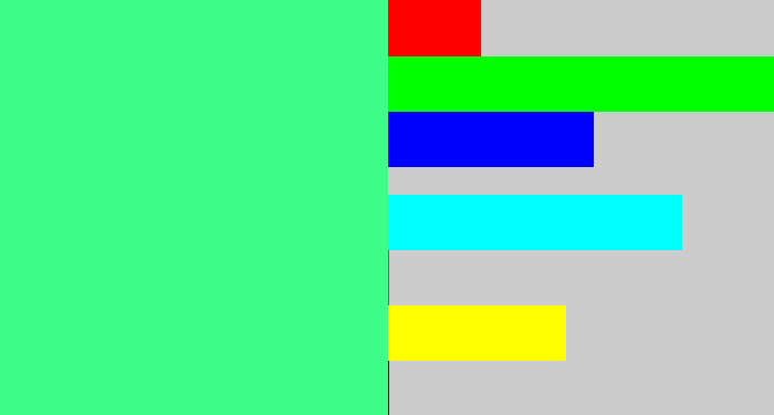 Hex color #3efe88 - weird green