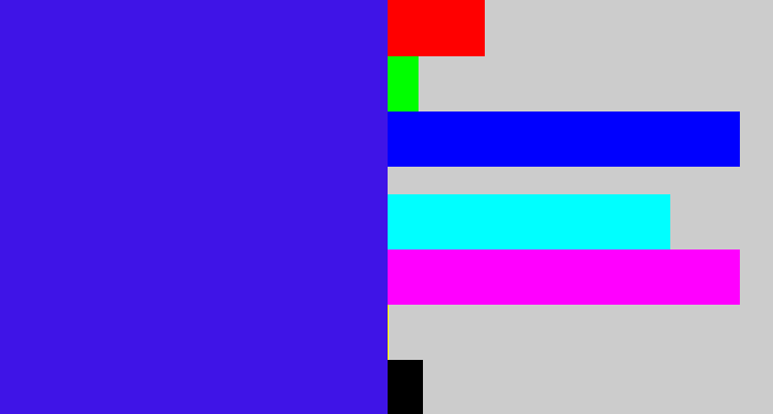 Hex color #3f14e7 - blue/purple